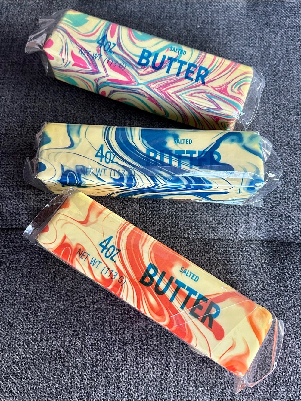 Butter Squish Fidget Toy, Colorful Tie Dye - Choice of Color